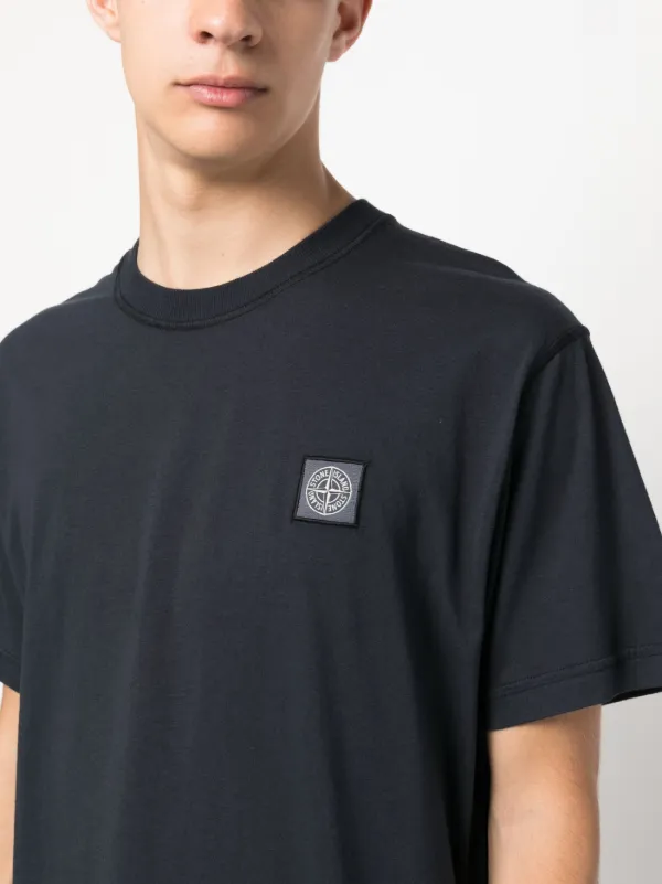 ★関税込★STONE ★コンパスパッチ コットン Tシャツ Stone Island コンパスパッチ Tシャツ | ブルー | FARFETCH JP