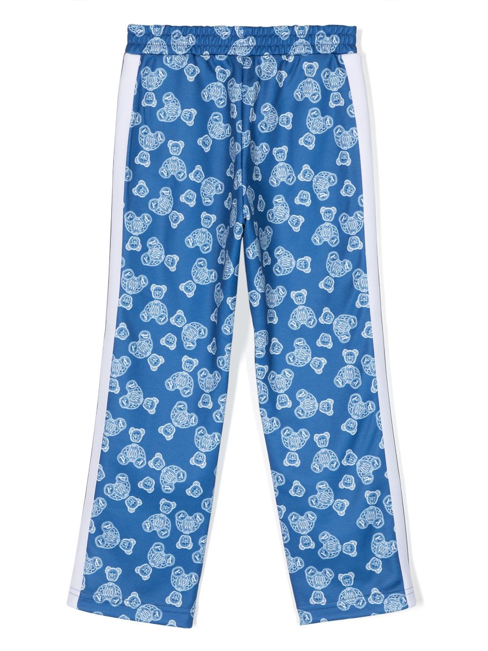 Palm Angels Kids bear-motif elasticated-waist trousers - Blue