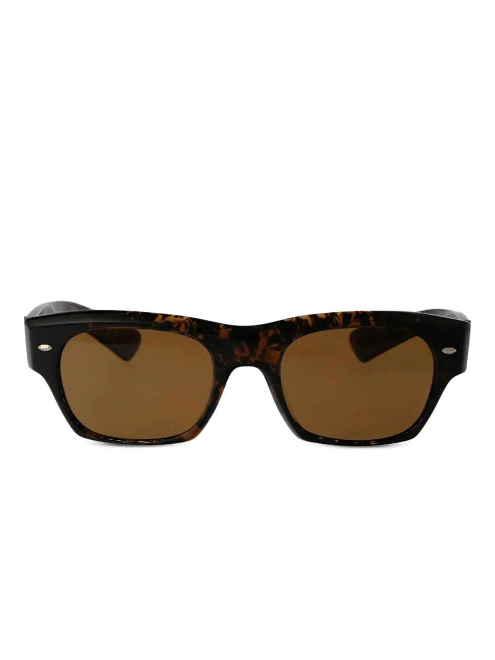 Oliver Peoples Kasdan tortoiseshell square-frame sunglasses - Marrone