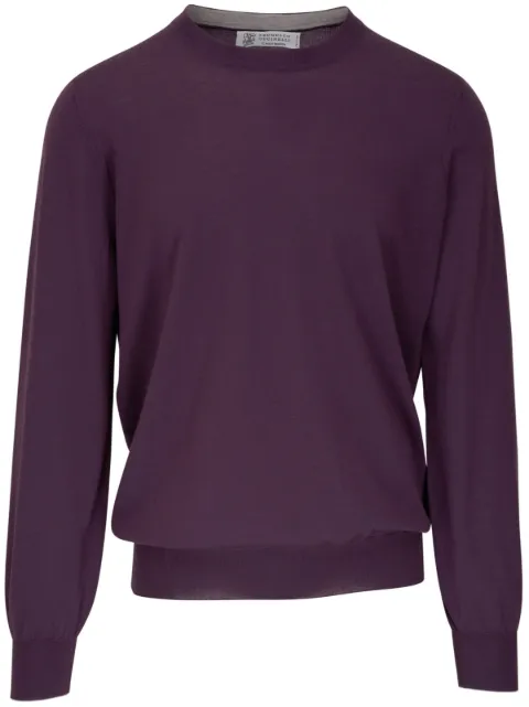 Brunello Cucinelli crew-neck virgin-wool jumper