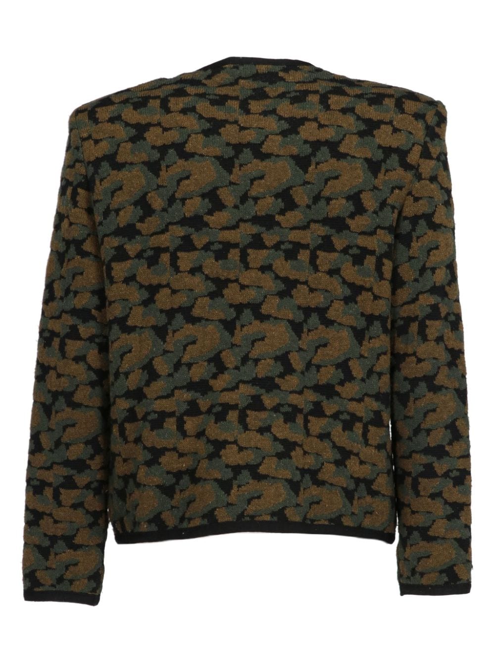 Saint Laurent Pre-Owned 1980s jacquard wool jacket - Bruin