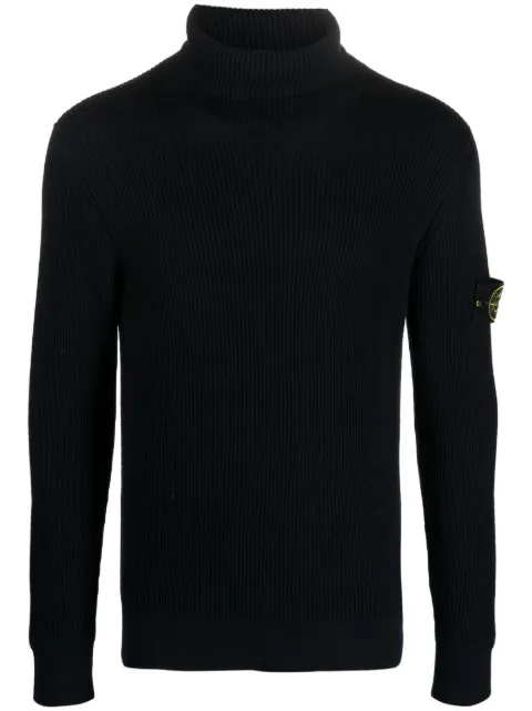 Stone Island Compass-patch roll-neck jumper