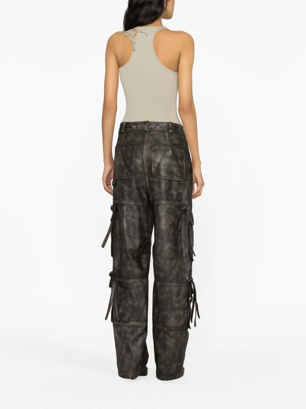 ANDREĀDAMO cut-out tank top Beige