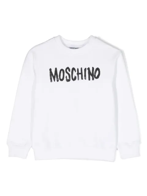 Moschino Kids sudadera con logo estampado