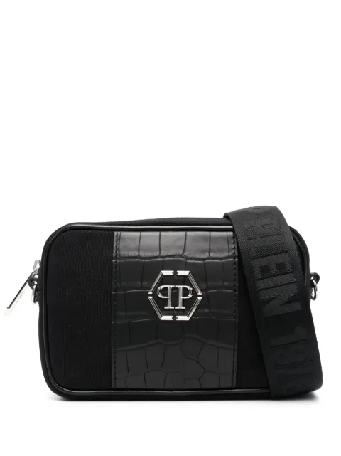 Philipp Plein logo-plaque zipped crossbody bag