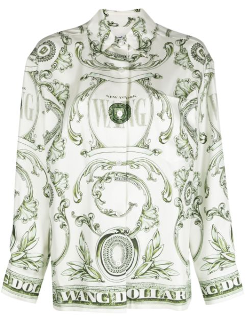 Affordable Alexander Wang Money-print silk shirt Women