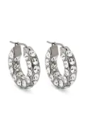 Amina Muaddi Jahleel crystal-embellished hoop earrings - Silver