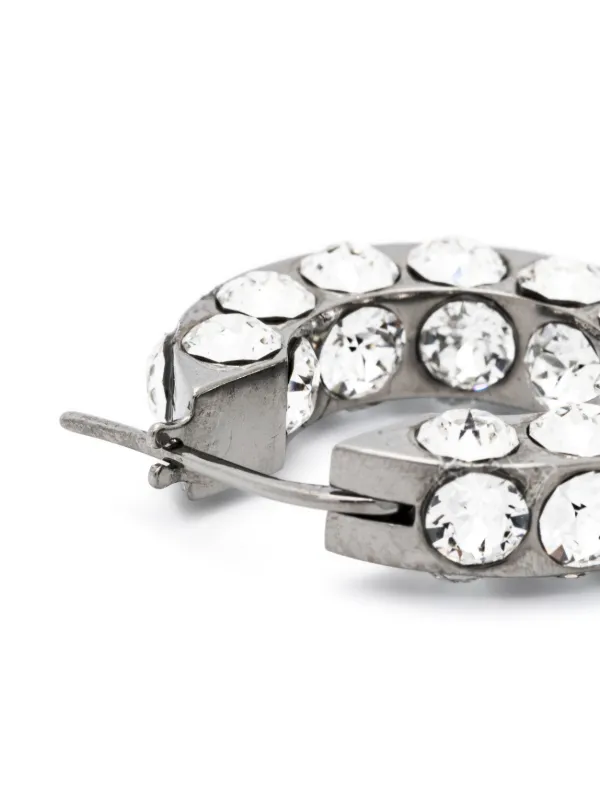 Amina Muaddi Jahleel crystal-embellished Hoop Earrings