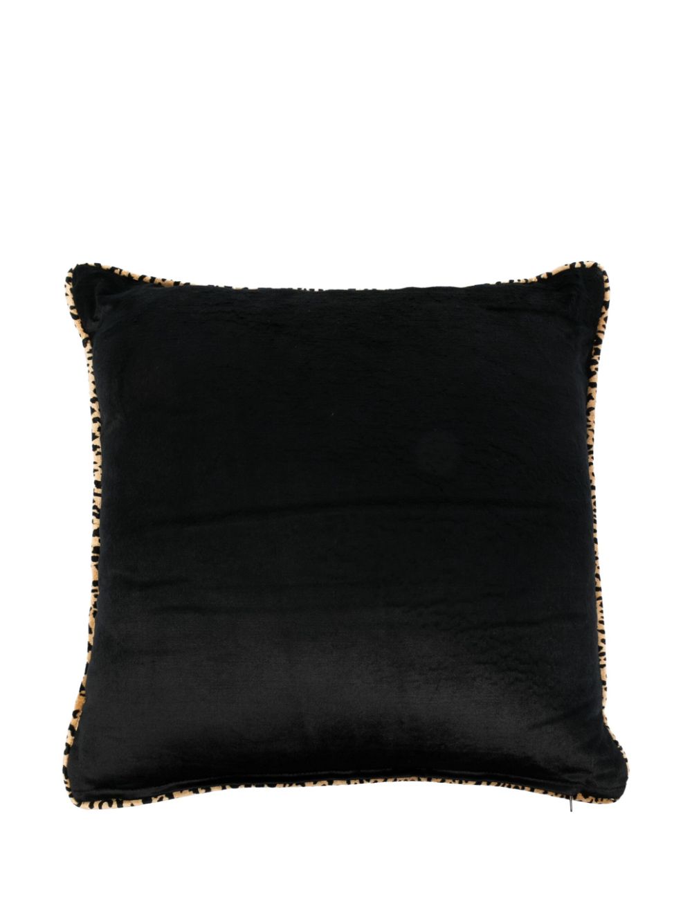 Les-Ottomans embroidered square-shape cushion - Zwart