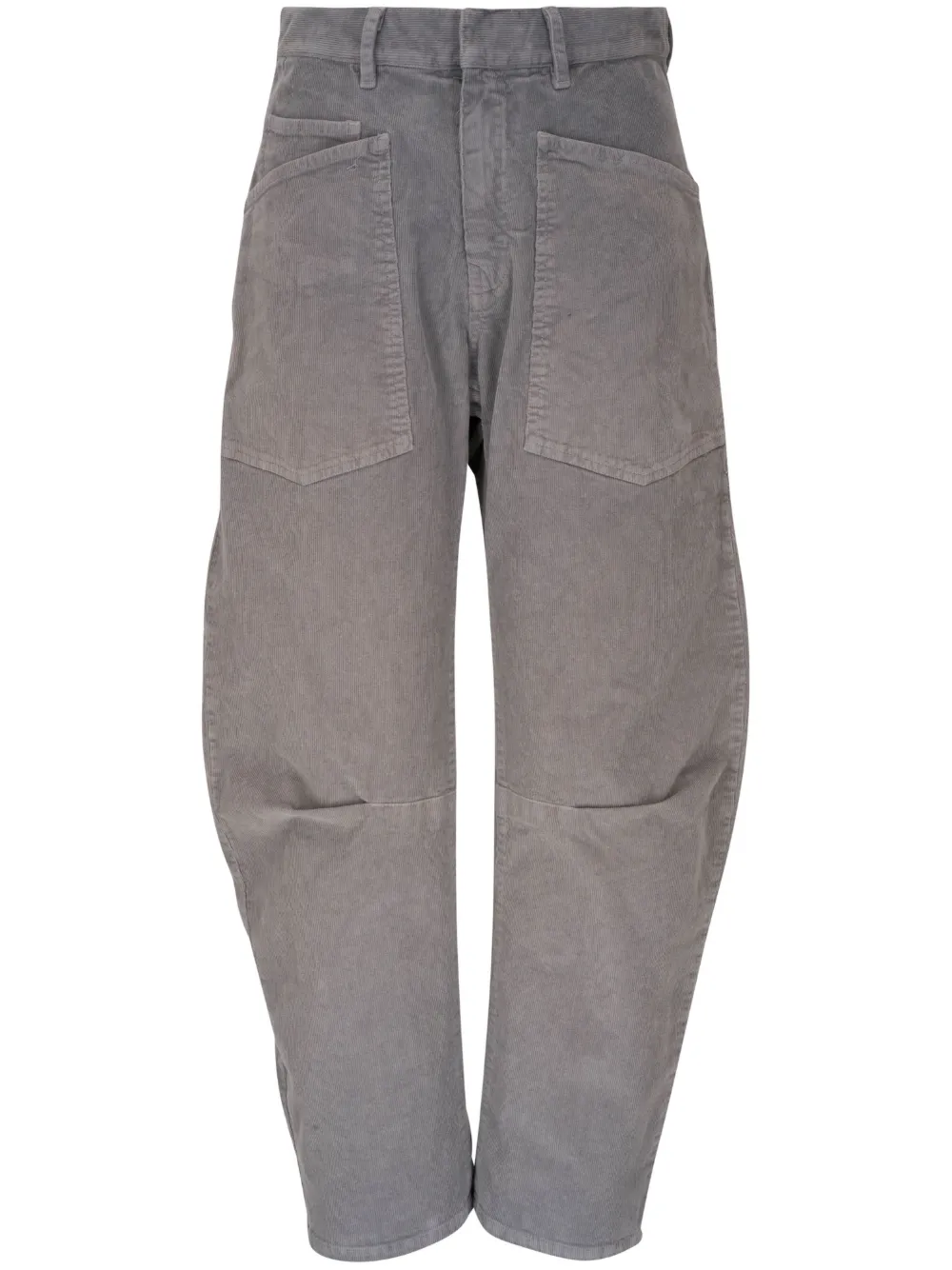 Nili Lotan High-waisted Corduroy Trousers In Gray