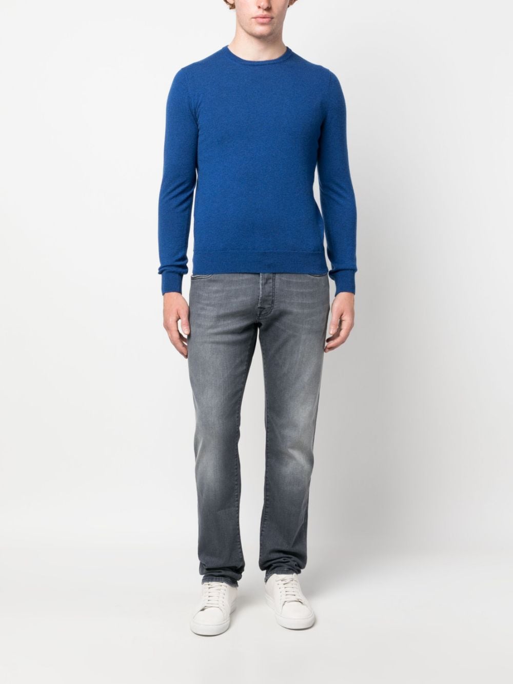 Shop Jacob Cohen Low-rise Straight-leg Jeans In Grey