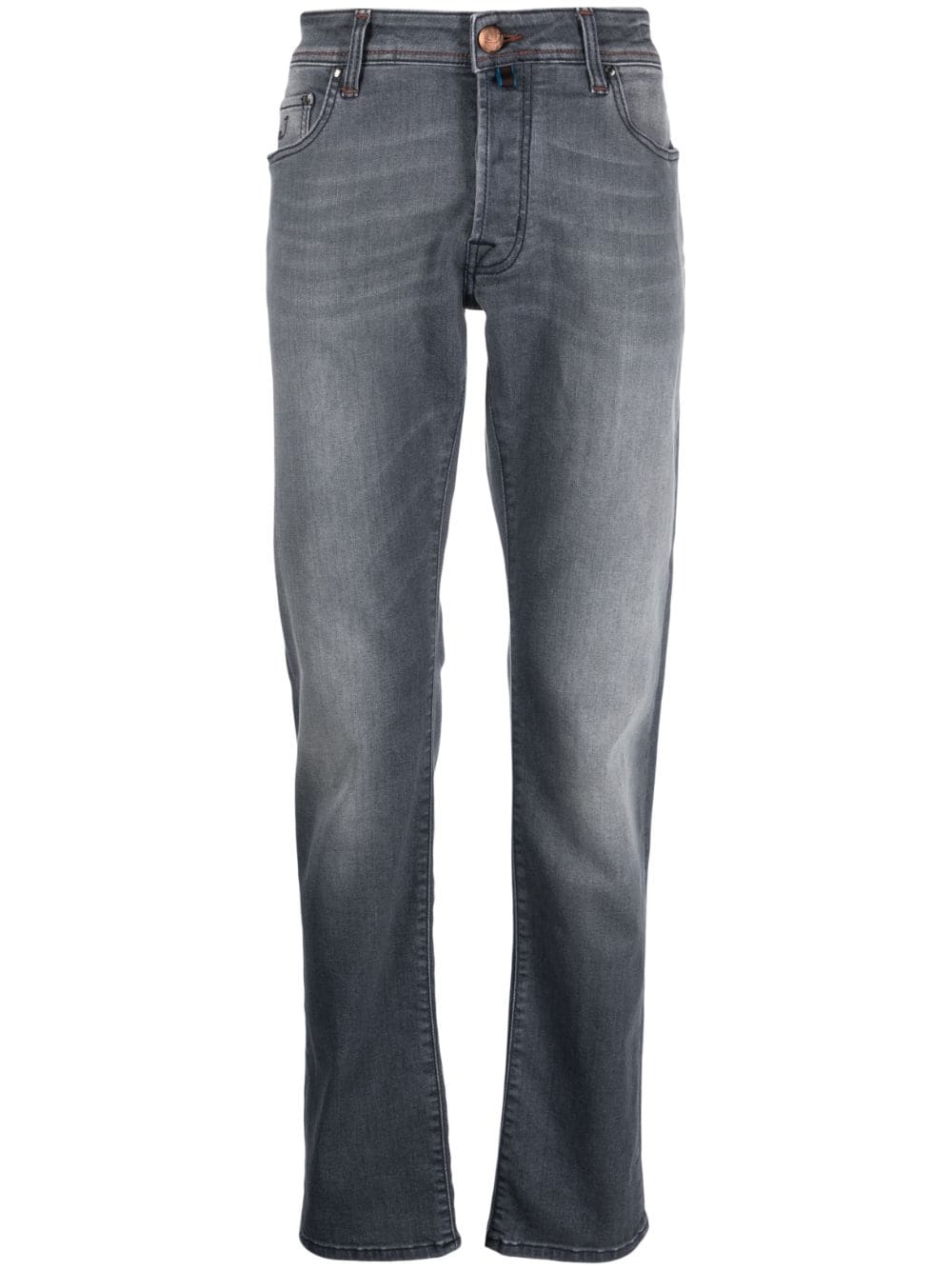 Jacob Cohen Low-rise Straight-leg Jeans In Grey