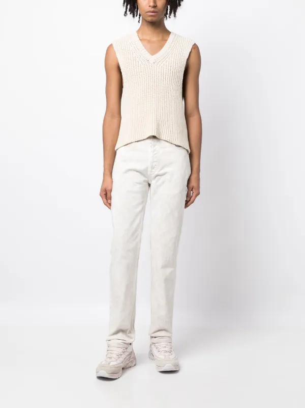 Maison Margiela ブリーチ スリムジーンズ | ホワイト | FARFETCH JP