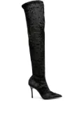 Arteana over-the-knee velvet boots - Black