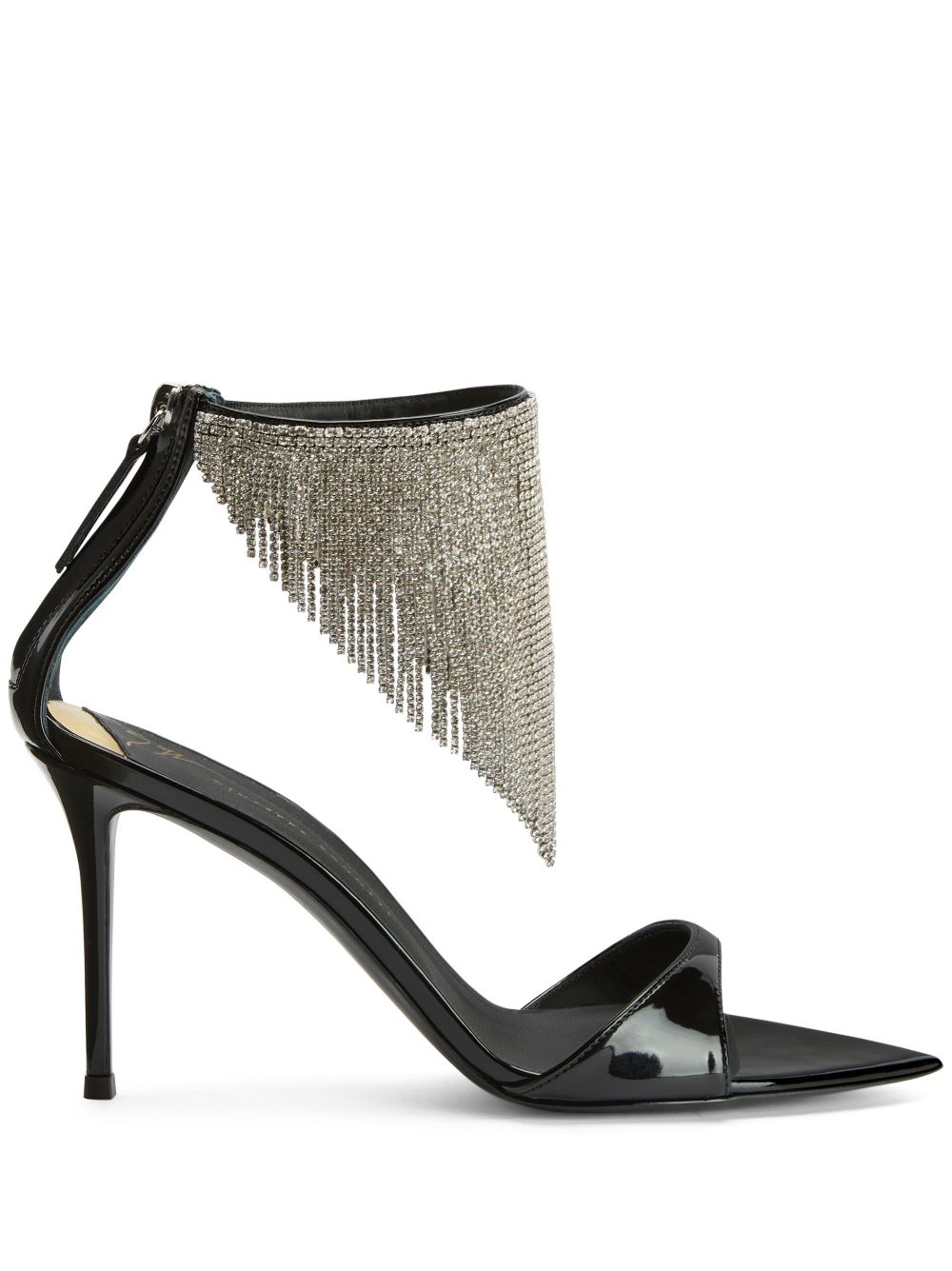 Giuseppe Zanotti Intriigo 90mm Crystal Fringe Sandals Farfetch 4989