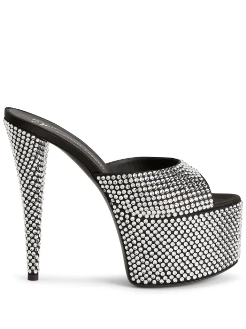 Giuseppe Zanotti Aida 150mm crystal-embellished mules 
