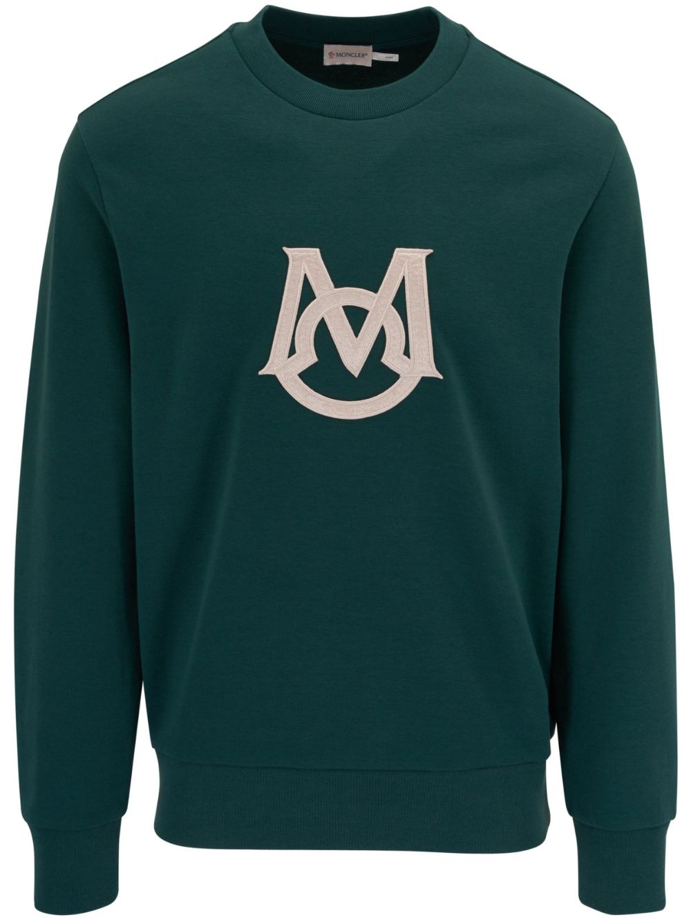 Moncler monogram-print logo-patch hoodie | Smart Closet