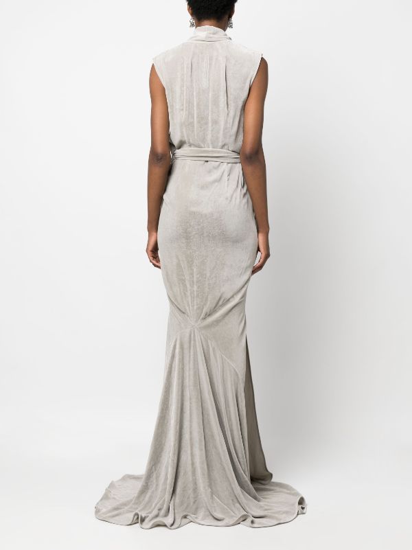 Rick Owens Draped Velvet Maxi Dress - Farfetch