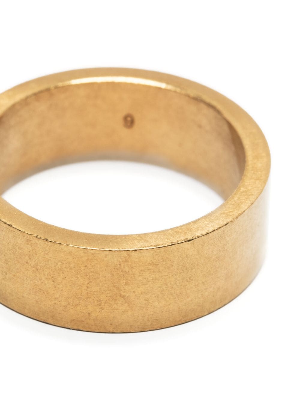 Shop Maison Margiela Logo-engraved Band Ring In Gold