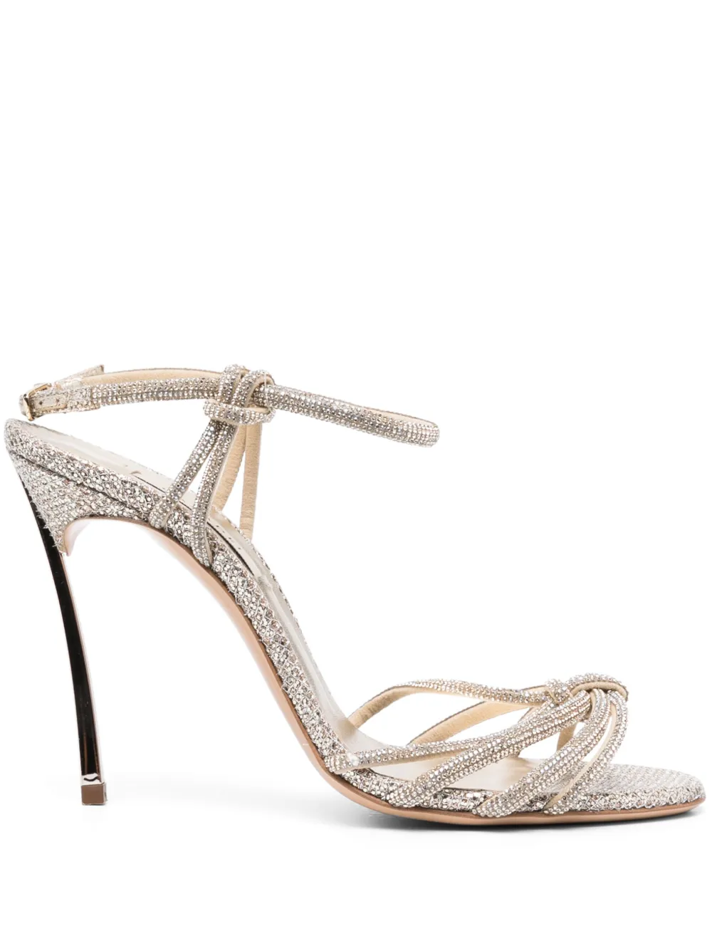 Casadei Blade C+c 100mm Sandals In Gold