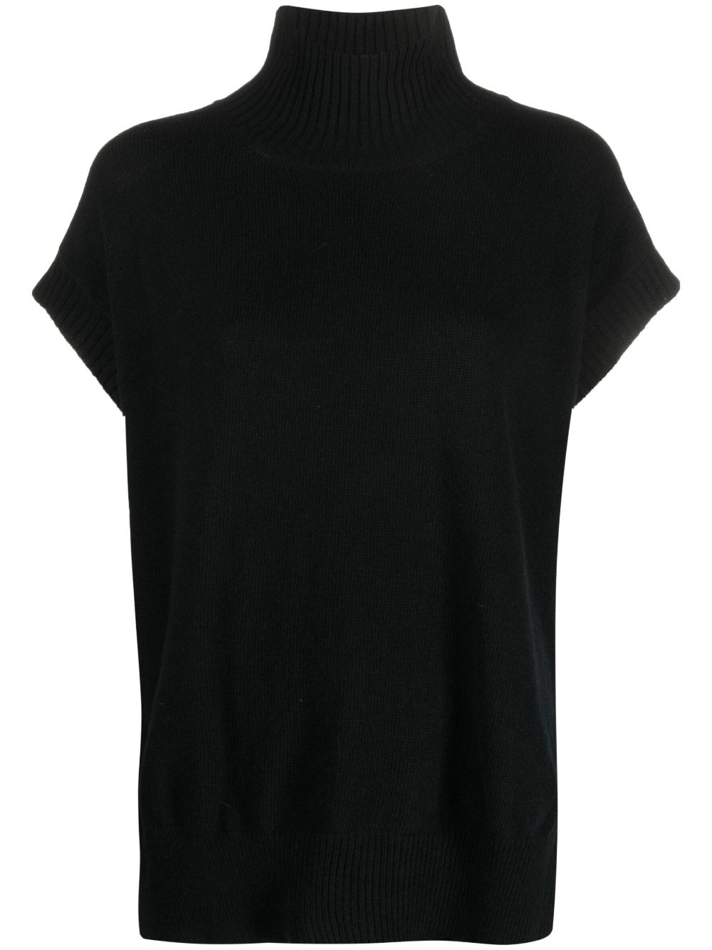 Roberto Collina roll-neck wool-cashmere blouse - Black