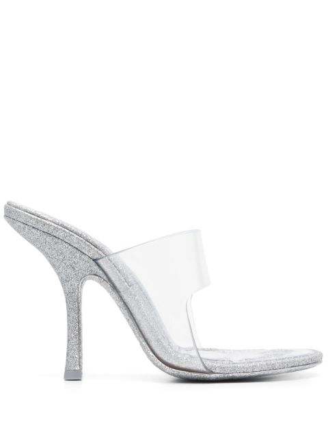 Alexander Wang Nudie 110mm glitered mules 