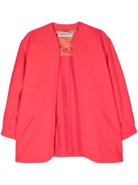 Saint Laurent Pre-Owned 1980's open-front cotton jacket