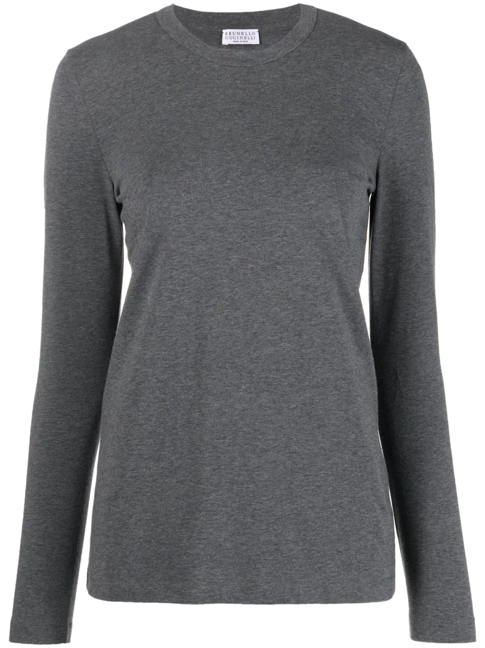 Brunello Cucinelli Monili bead-embellished T-shirt | Grey | Image 1