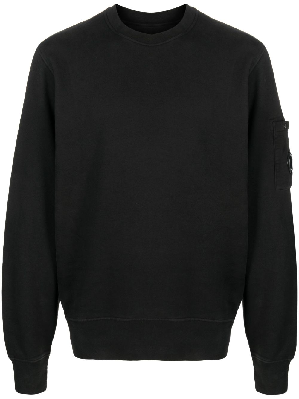 C.P. Company logo-plaque cotton sweatshirt - Black