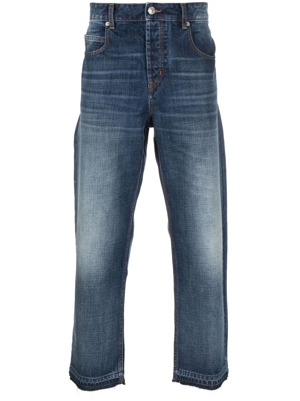 MARANT straight-leg cropped jeans - Blue