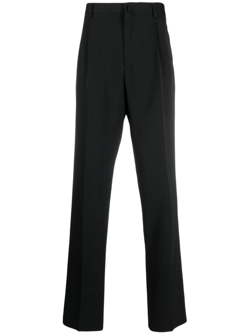 Lanvin straight-leg pleated wool trousers - Black