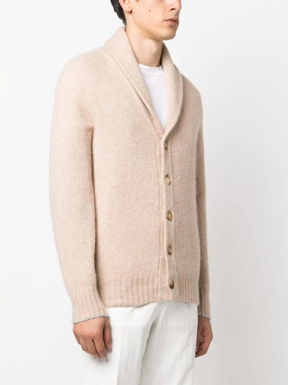 Cream shawl collar shop cardigan