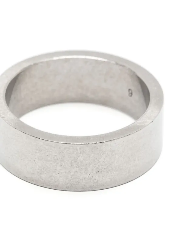 人気★【MAISON MARGIELA】★カーブロゴシルバーリン.グ★正規品 Maison Margiela ロゴエングレーブ リング | シルバートーン