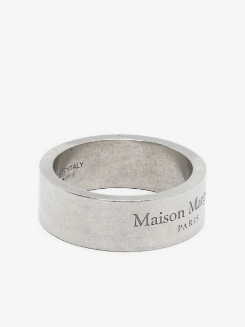 Maison Margiela logo-engraved band ring