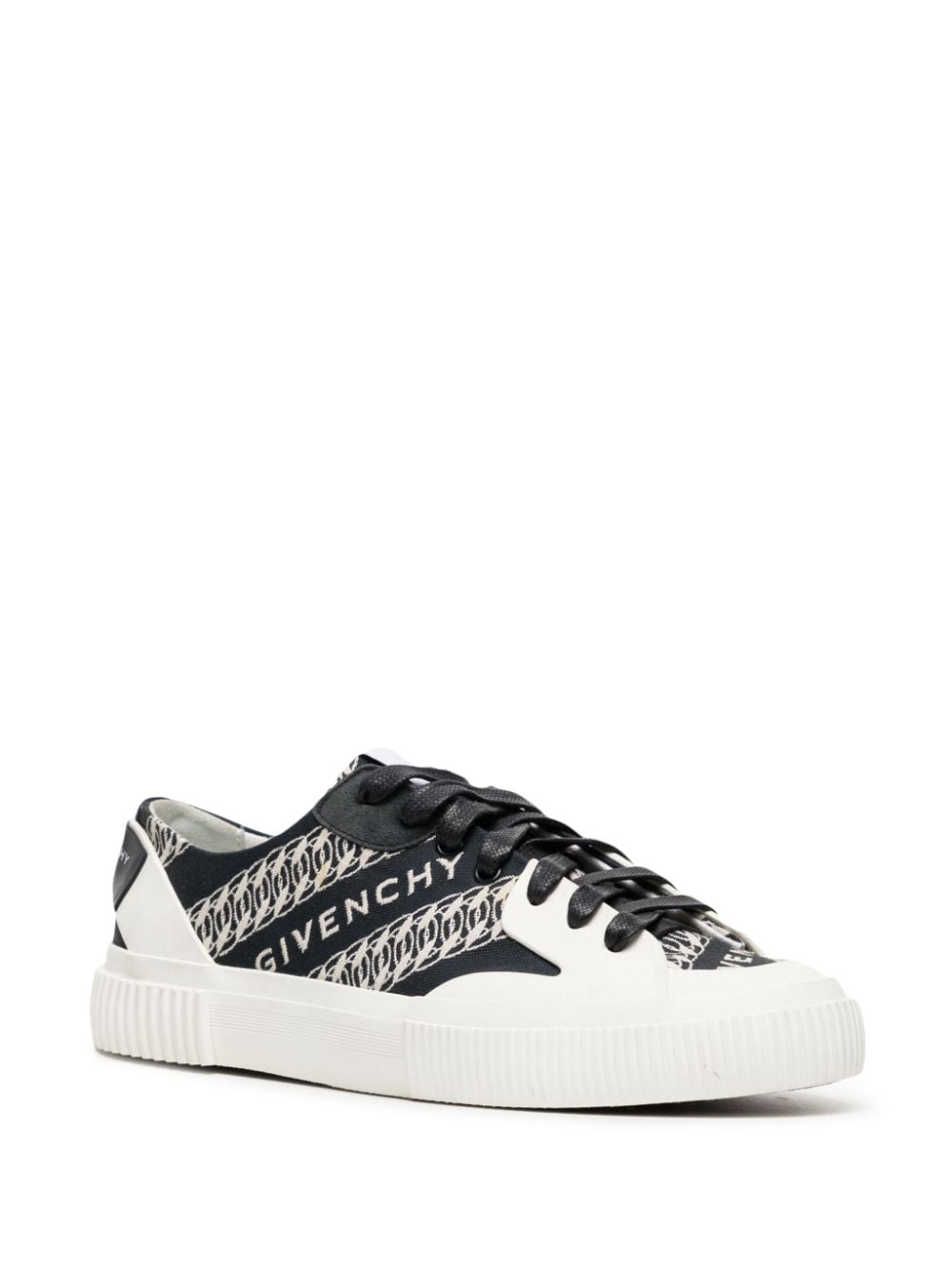 Shop Givenchy Logo-embroidered Leather Sneakers In Blue