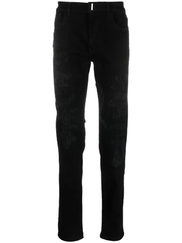 Givenchy mid rise straight leg Jeans Black FARFETCH CA