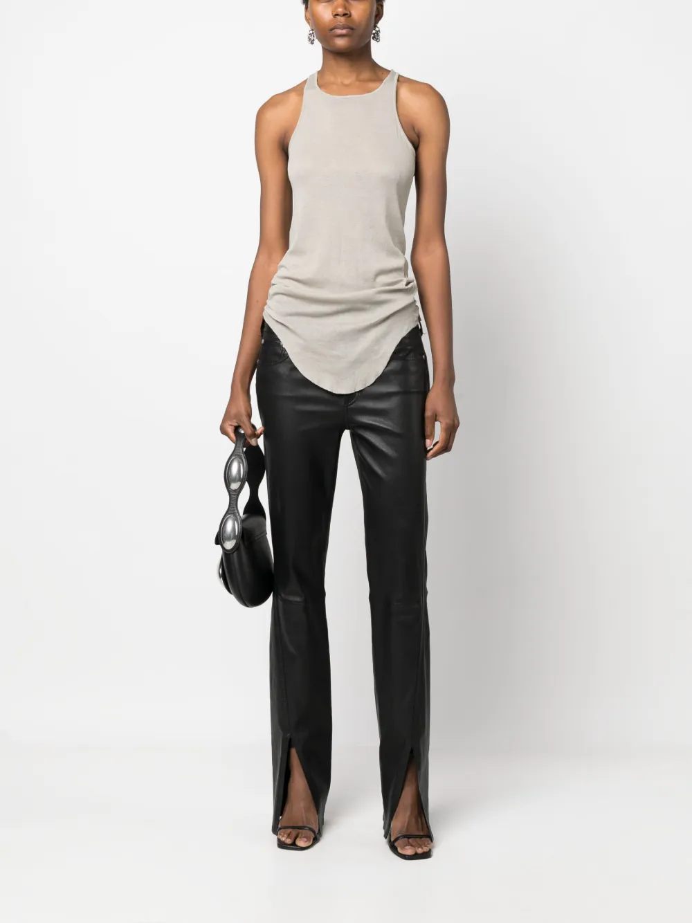 Rick Owens round-neck cotton tank top - Grijs