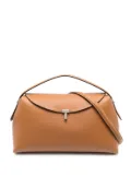TOTEME T-Lock leather top handle bag - Brown