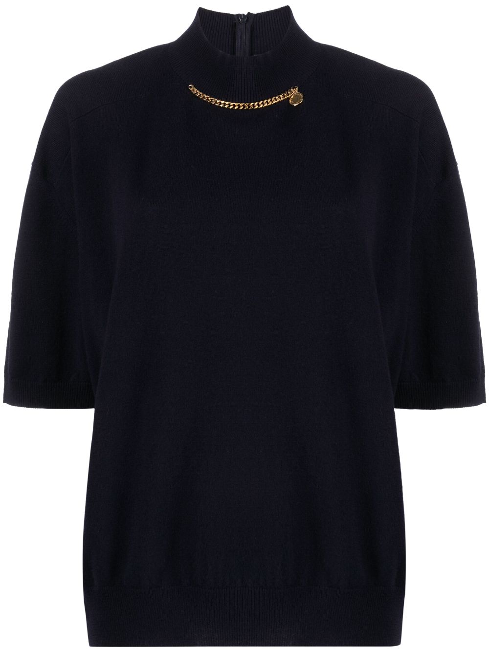 Falabella high-neck wool blouse