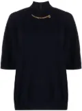 Stella McCartney Falabella high-neck wool blouse - Blue