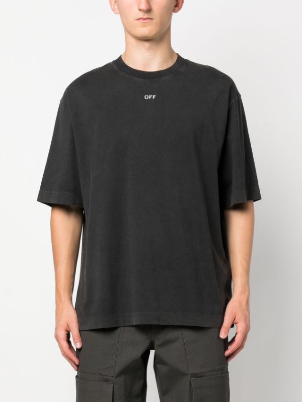 OFF-WHITE black cotton T-Shirt