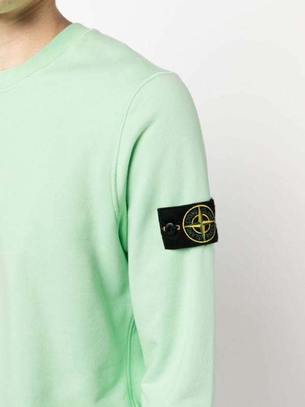 Stone island 2025 mint green sweatshirt