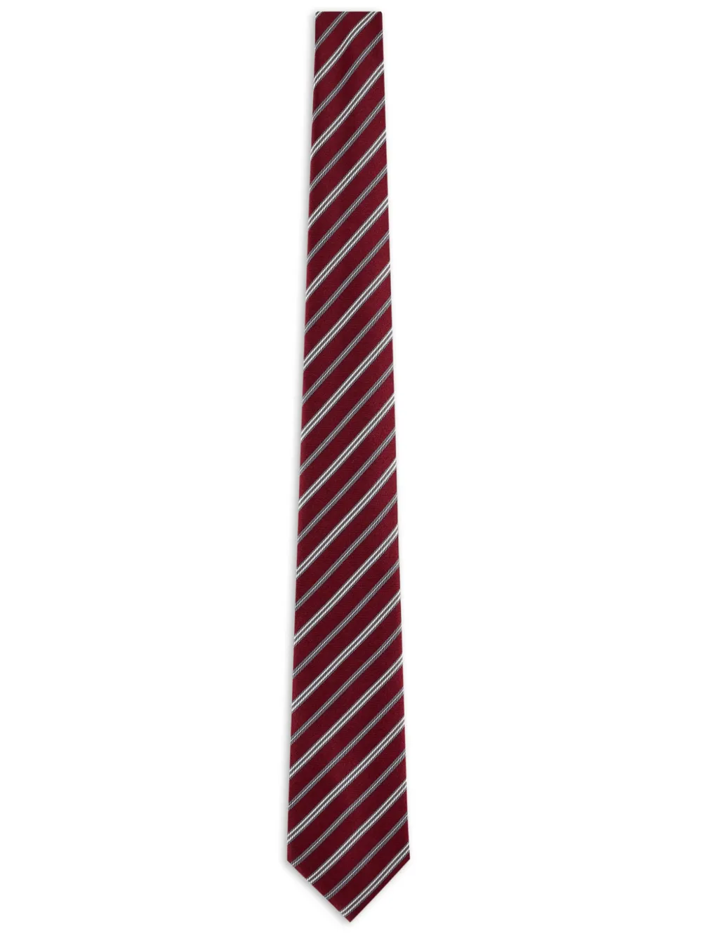 Emporio Armani diagonal stripe-pattern silk tie