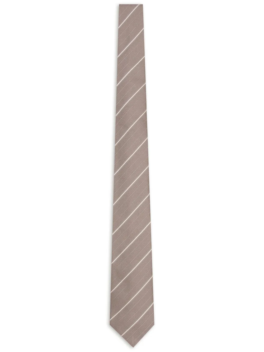 Emporio Armani Gestreepte stropdas Bruin