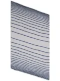 Emporio Armani striped sheer-finish scarf - Blue