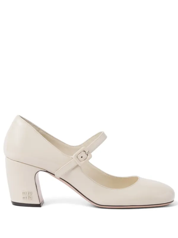 Miu Jane-strap patent-leather Pumps Farfetch