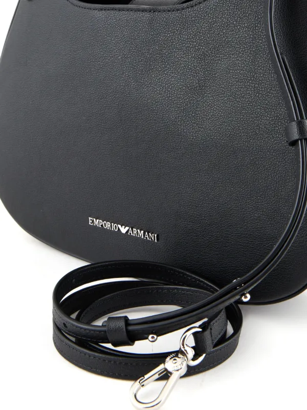 Emporio Armani logo-lettering Hobo Shoulder Bag - Farfetch