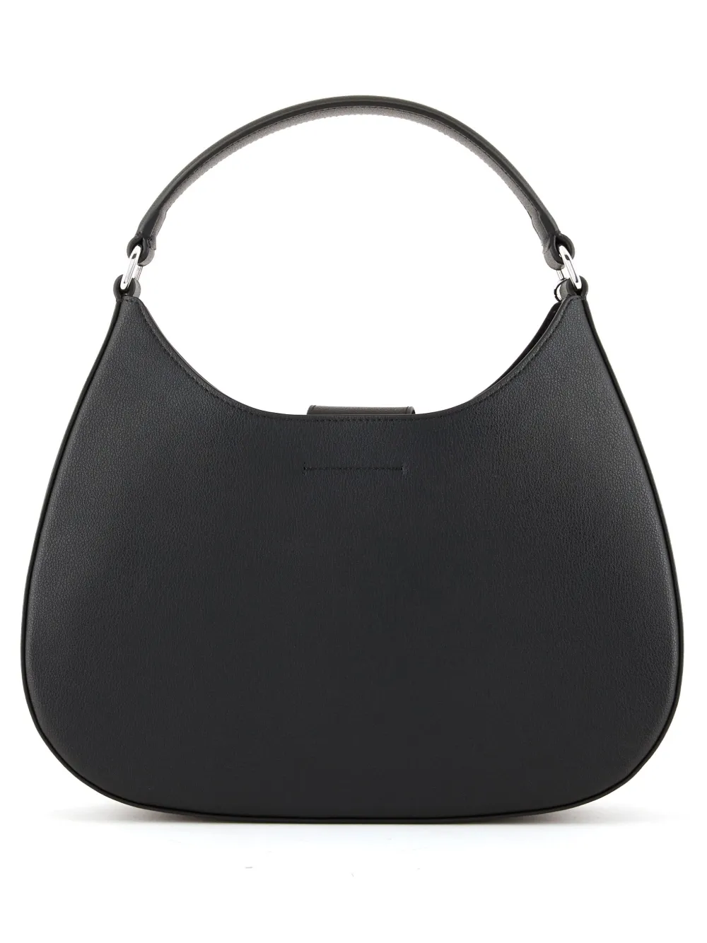 Shop Emporio Armani Logo-lettering Hobo Shoulder Bag In Black