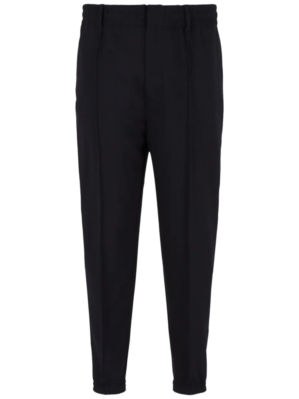 Emporio Armani pressed-crease tapered leg trousers Men