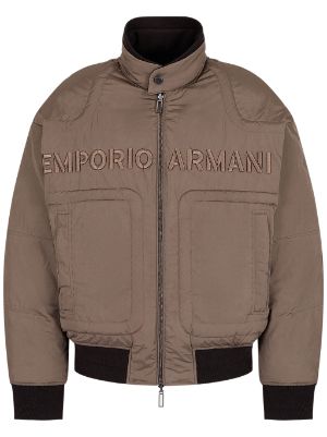 Emporio Armani embossed-monogram Bomber Jacket - Farfetch
